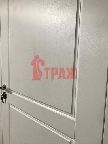 входная дверь светлый МДФ с одним замком, модель М - 93 фото 4