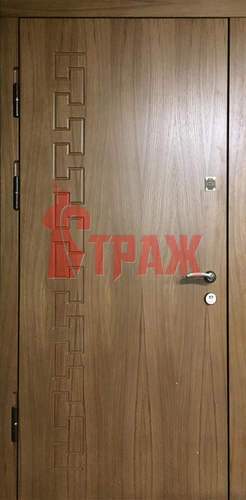 дверь для загородного дома, отделка МДФ, внутри шпон два замка