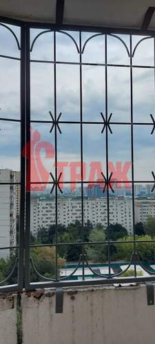 решетка на окно последнего этажа, цвет серый, эскиз звёзды в два ряда фото 3